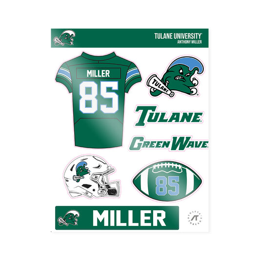 Tulane - NCAA Football : Anthony Miller - Sticker Sheet-0