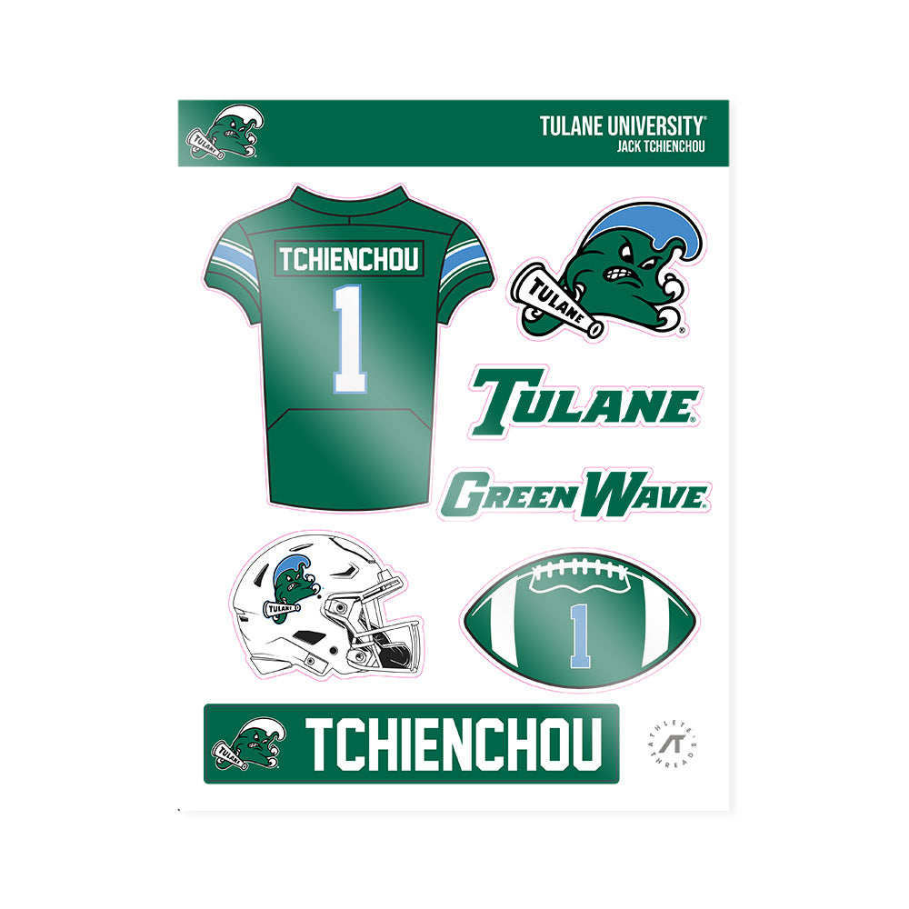 Tulane - NCAA Football : Jack Tchienchou - Sticker Sheet-0