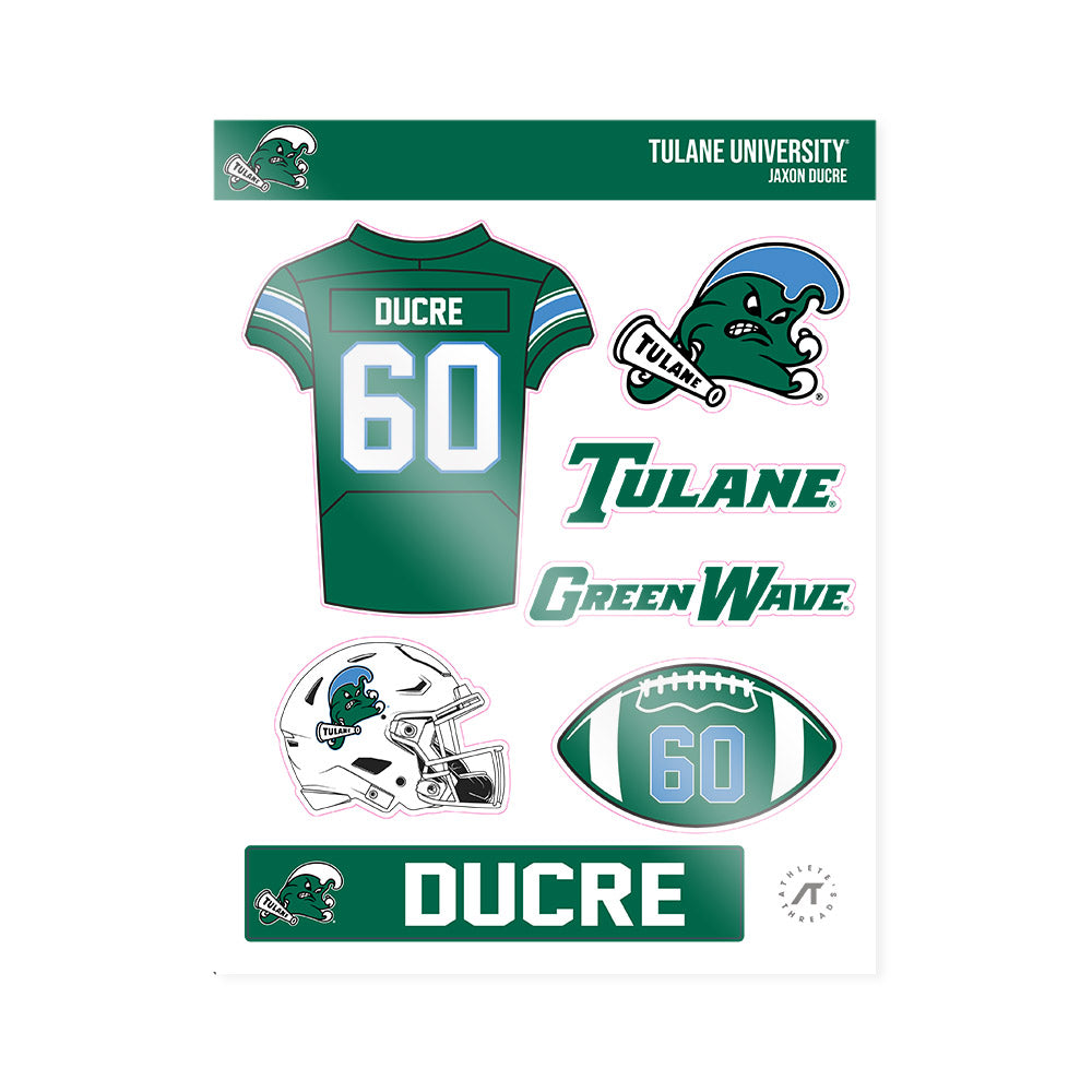 Tulane - NCAA Football : Jaxon Ducre - Sticker Sheet-0