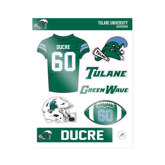 Tulane - NCAA Football : Jaxon Ducre - Sticker Sheet-0