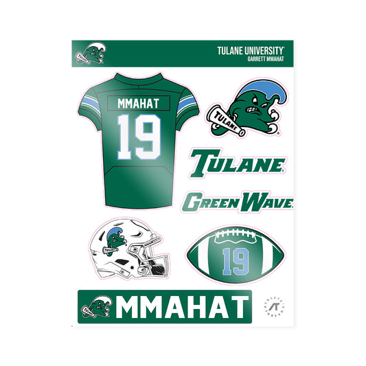 Tulane - NCAA Football : Garrett Mmahat - Sticker Sheet-0