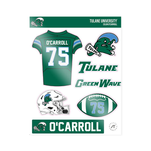 Tulane - NCAA Football : Colin O'Carroll - Sticker Sheet-0