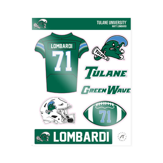 Tulane - NCAA Football : Matt Lombardi - Sticker Sheet-0