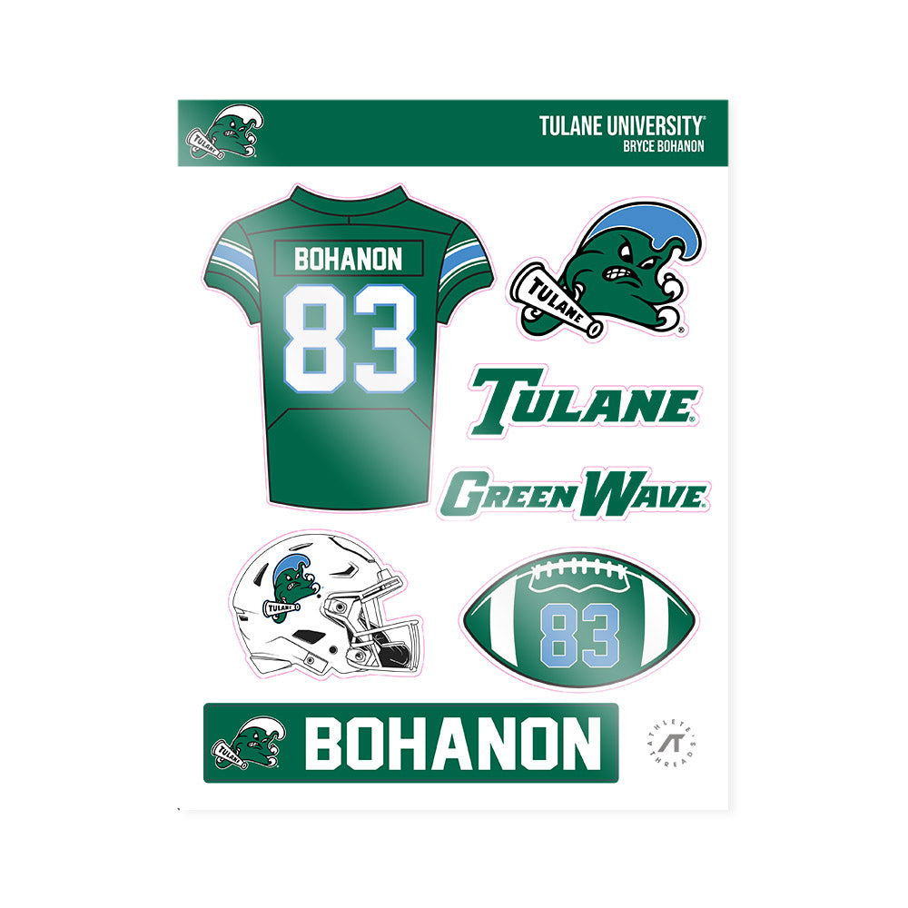 Tulane - NCAA Football : Bryce Bohanon - Sticker Sheet-0