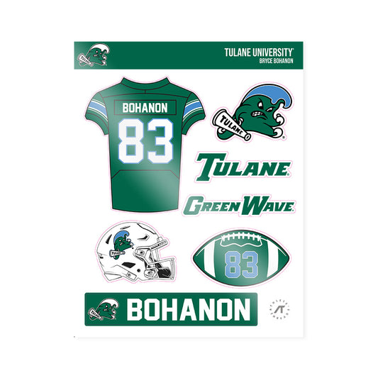 Tulane - NCAA Football : Bryce Bohanon - Sticker Sheet-0
