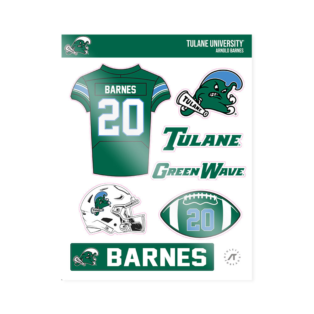 Tulane - NCAA Football : Arnold Barnes - Sticker Sheet-0