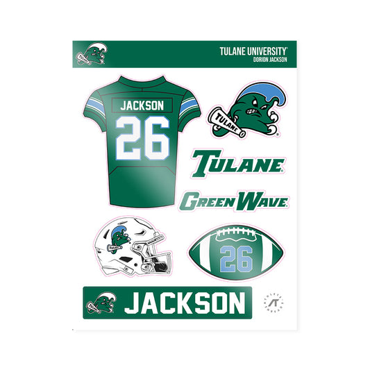 Tulane - NCAA Football : Dorion Jackson - Sticker Sheet-0