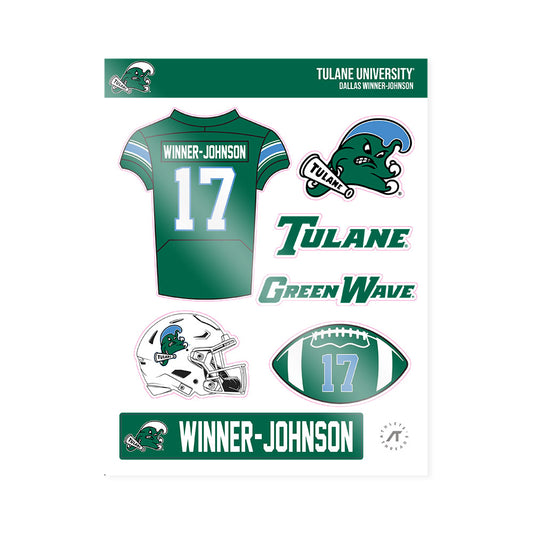 Tulane - NCAA Football : Dallas Winner-Johnson - Sticker Sheet-0