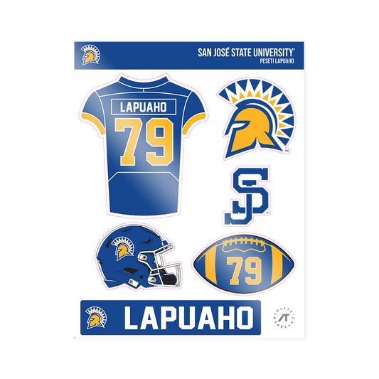 SJSU - NCAA Football : Peseti Lapuaho - Sticker Sheet-0