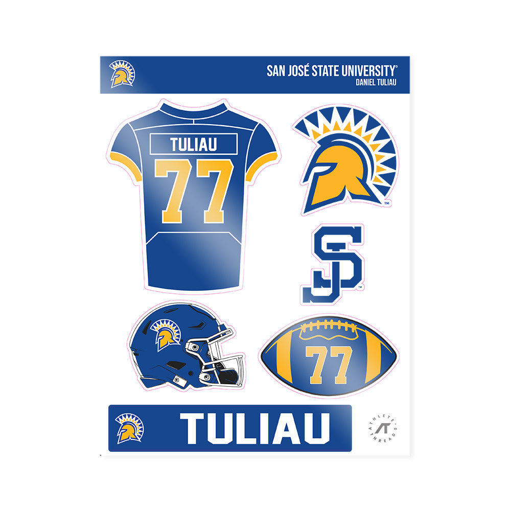 SJSU - NCAA Football : Daniel Tuliau - Sticker Sheet-0
