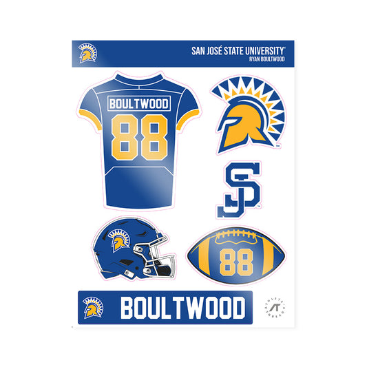 SJSU - NCAA Football : Ryan Boultwood - Sticker Sheet-0