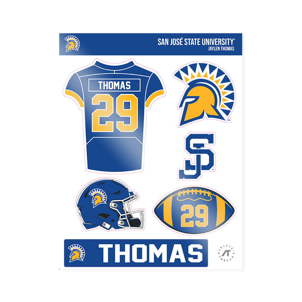 SJSU - NCAA Football : Jaylen Thomas - Sticker Sheet-0