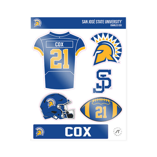 SJSU - NCAA Football : Charles Cox - Sticker Sheet-0