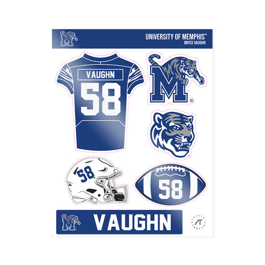 Memphis - NCAA Football : Bryce Vaughn - Sticker Sheet-0