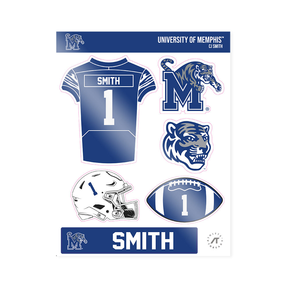 Memphis - NCAA Football : CJ Smith - Sticker Sheet-0
