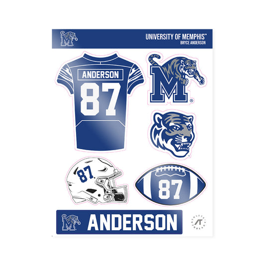 Memphis - NCAA Football : Bryce Anderson - Sticker Sheet-0