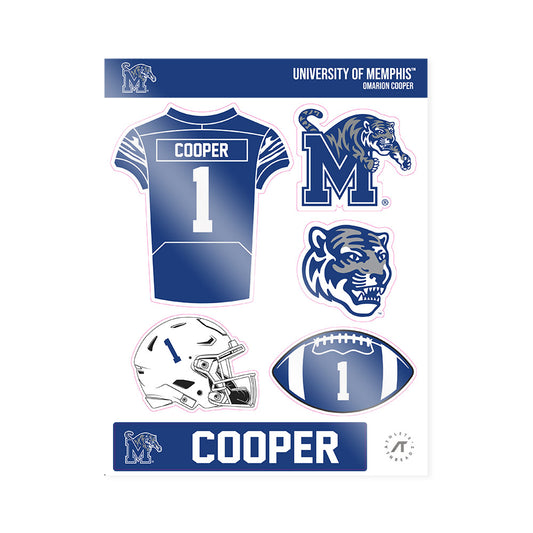 Memphis - NCAA Football : Omarion Cooper - Sticker Sheet-0