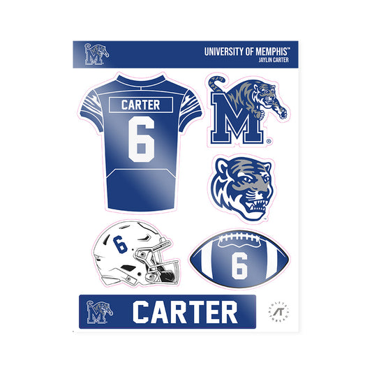 Memphis - NCAA Football : Jaylin Carter - Sticker Sheet-0