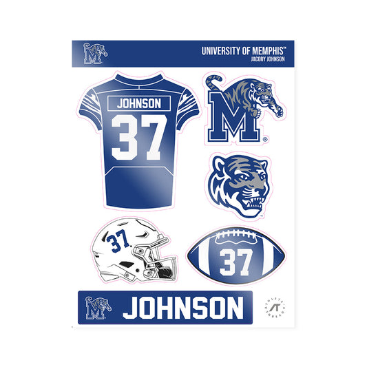 Memphis - NCAA Football : Jacory Johnson - Sticker Sheet-0