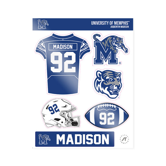 Memphis - NCAA Football : JaQuentin Madison - Sticker Sheet-0
