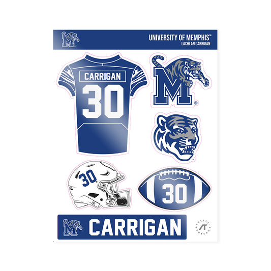Memphis - NCAA Football : Lachlan Carrigan - Sticker Sheet-0