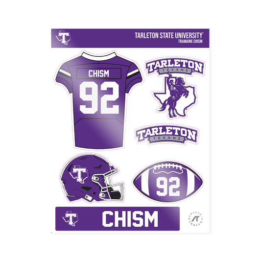 Tarleton State - NCAA Football : Tramaine Chism - Sticker Sheet-0