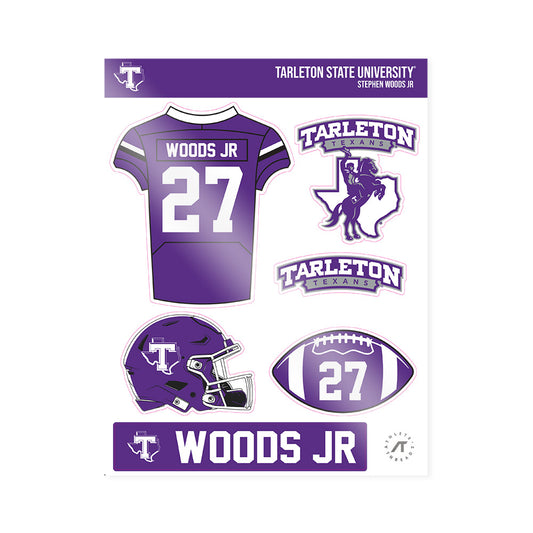 Tarleton State - NCAA Football : Stephen Woods Jr - Sticker Sheet-0