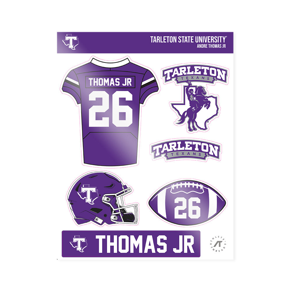 Tarleton State - NCAA Football : Andre Thomas Jr - Sticker Sheet-0