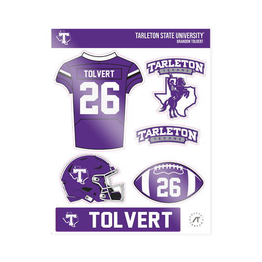 Tarleton State - NCAA Football : Brandon Tolvert - Sticker Sheet-0