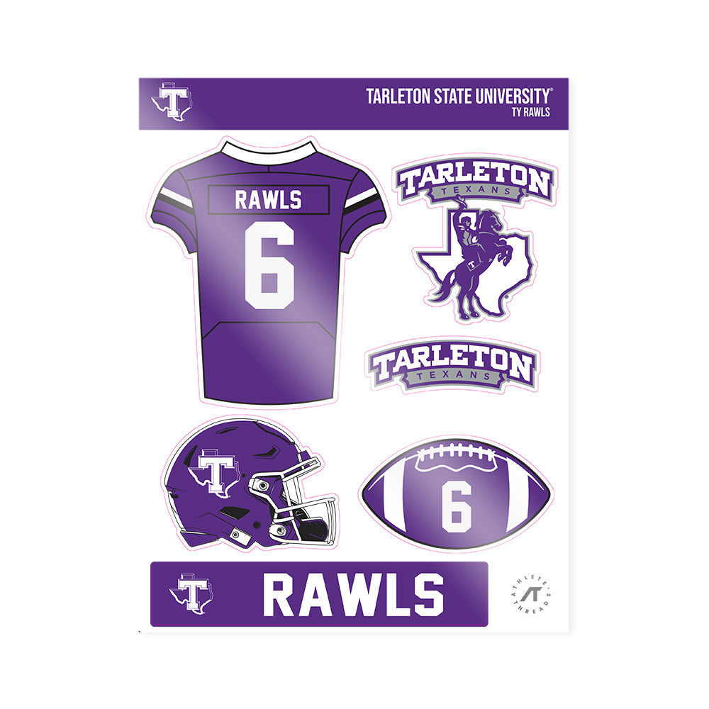 Tarleton State - NCAA Football : Ty Rawls - Sticker Sheet-0