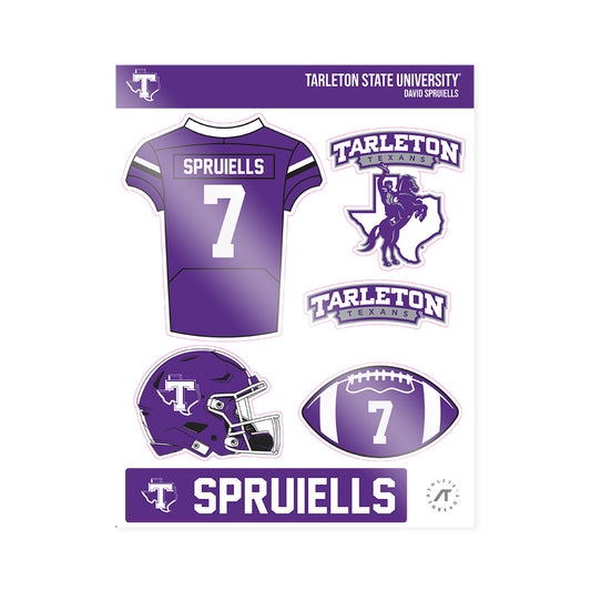 Tarleton State - NCAA Football : David Spruiells - Sticker Sheet-0