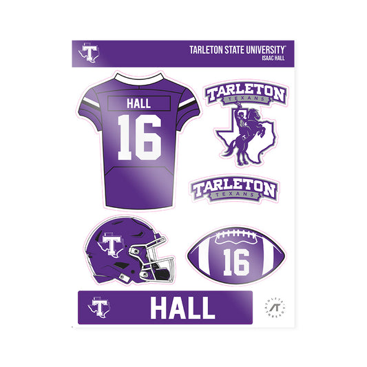 Tarleton State - NCAA Football : Isaac Hall - Sticker Sheet-0