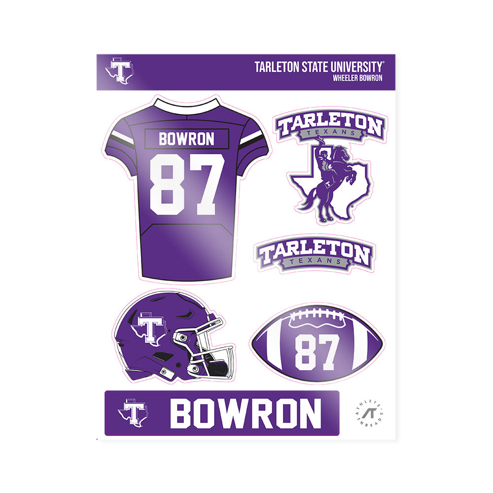 Tarleton State - NCAA Football : Wheeler Bowron - Sticker Sheet-0