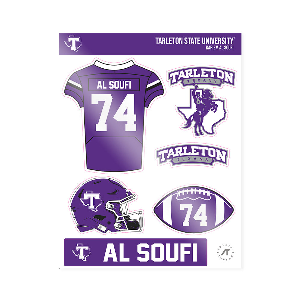 Tarleton State - NCAA Football : Kariem Al Soufi - Sticker Sheet-0
