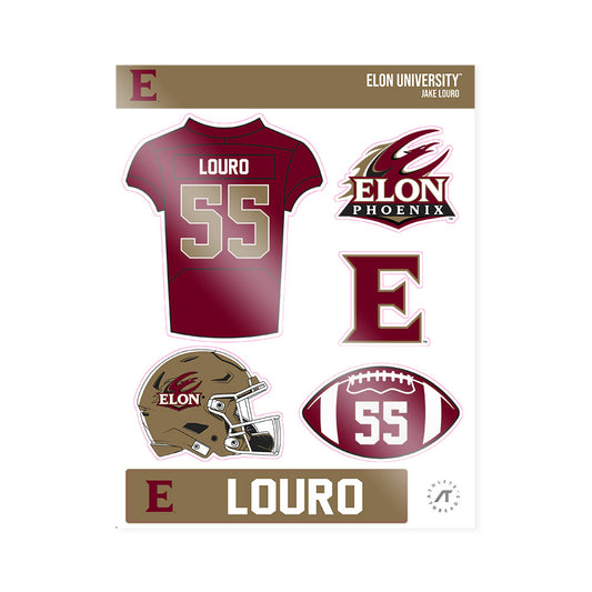 Elon - NCAA Football : Jake Louro - Sticker Sheet-0