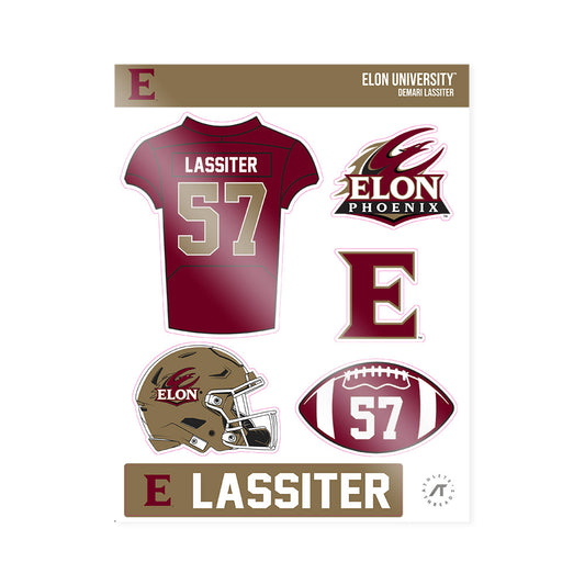 Elon - NCAA Football : Demari Lassiter - Sticker Sheet-0