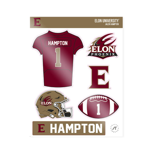 Elon - NCAA Football : Jalen Hampton - Sticker Sheet-0