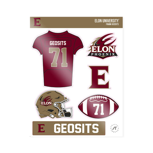 Elon - NCAA Football : Frank Geosits - Sticker Sheet-0