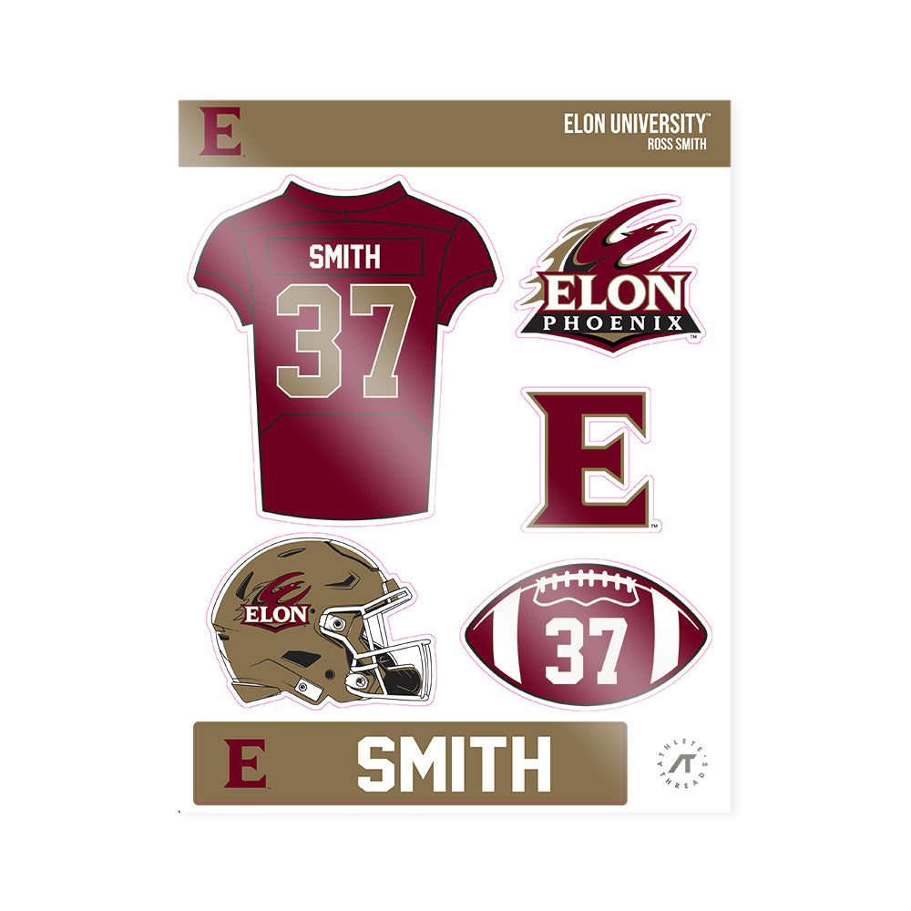 Elon - NCAA Football : Ross Smith - Sticker Sheet-0