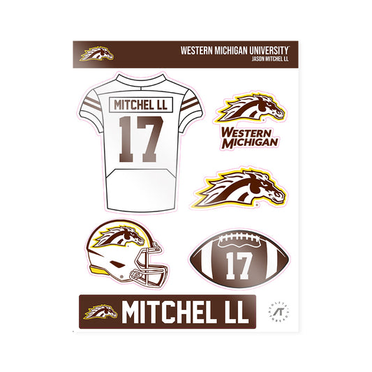 Western Michigan - NCAA Football : Jason Mitchel ll - Sticker Sheet-0