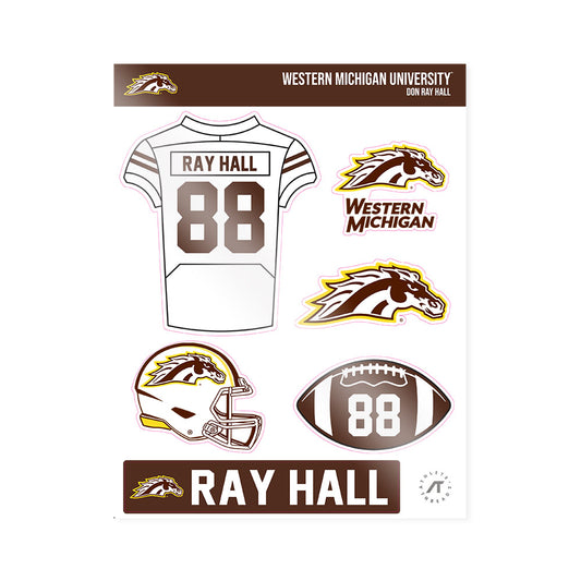 Western Michigan - NCAA Football : Don Ray Hall - Sticker Sheet-0