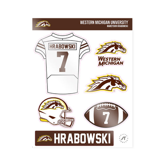 Western Michigan - NCAA Football : Mareyohn Hrabowski - Sticker Sheet-0