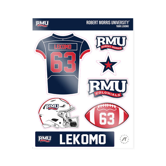Robert Morris - NCAA Football : Yann Lekomo - Sticker Sheet-0