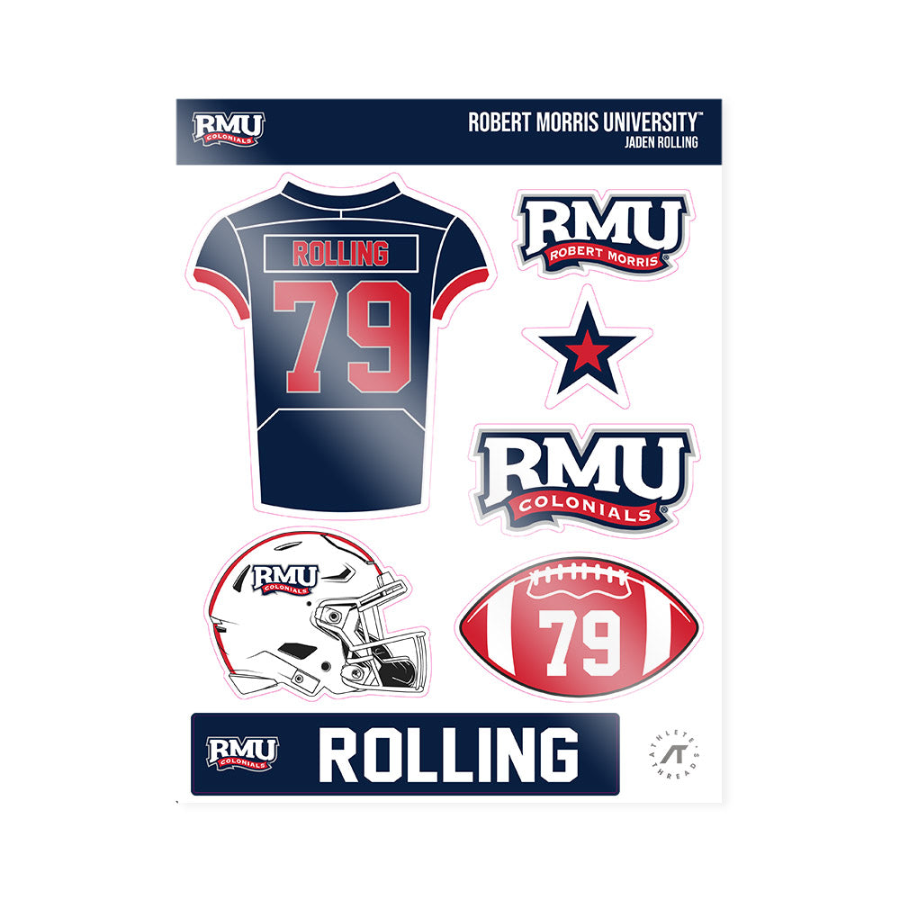 Robert Morris - NCAA Football : Jaden Rolling - Sticker Sheet-0