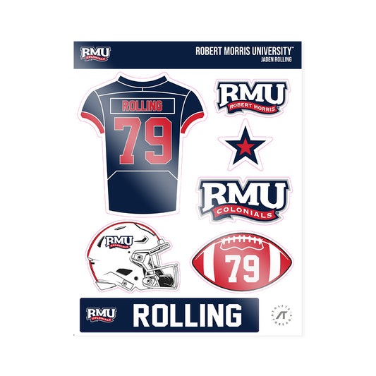 Robert Morris - NCAA Football : Jaden Rolling - Sticker Sheet-0