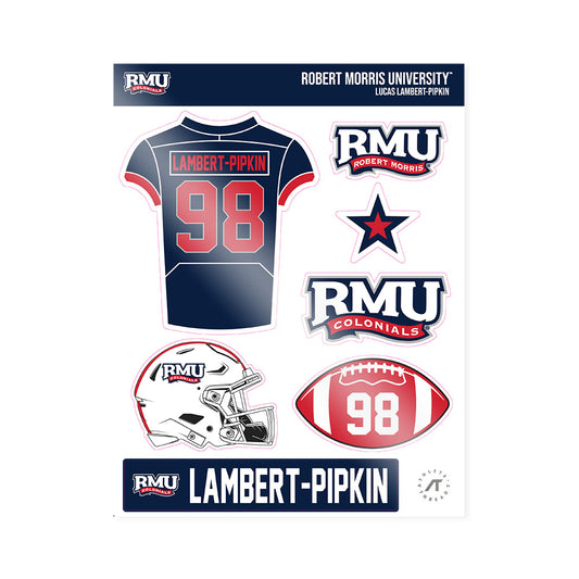 Robert Morris - NCAA Football : Lucas Lambert-Pipkin - Sticker Sheet-0