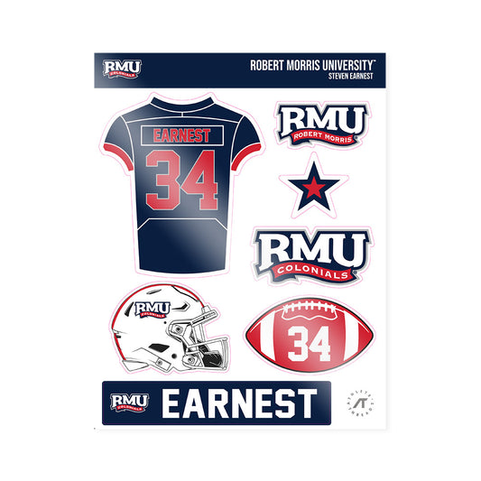 Robert Morris - NCAA Football : Steven Earnest - Sticker Sheet-0