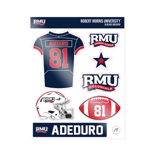 Robert Morris - NCAA Football : Ololade Adeduro - Sticker Sheet-0