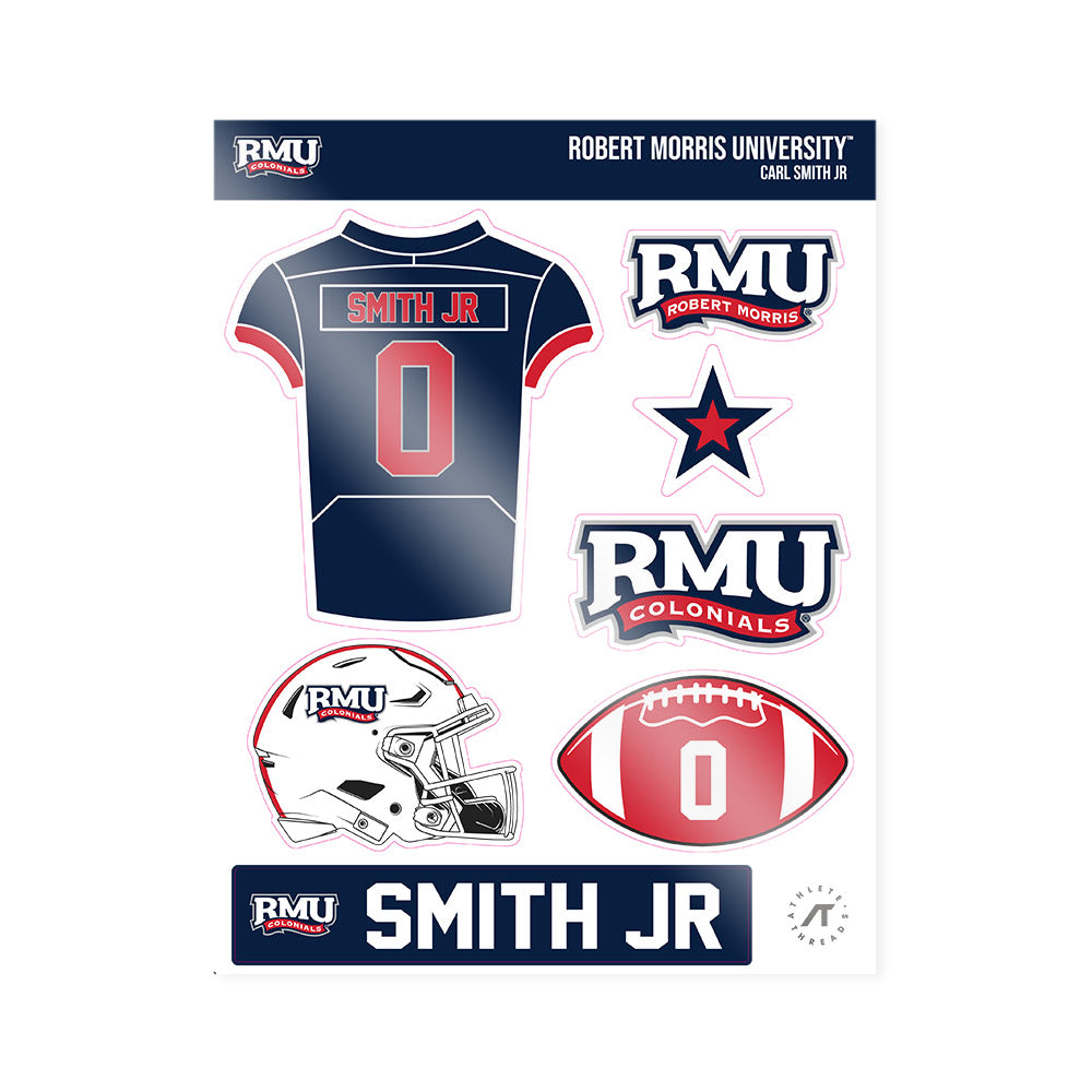 Robert Morris - NCAA Football : Carl Smith Jr - Sticker Sheet-0