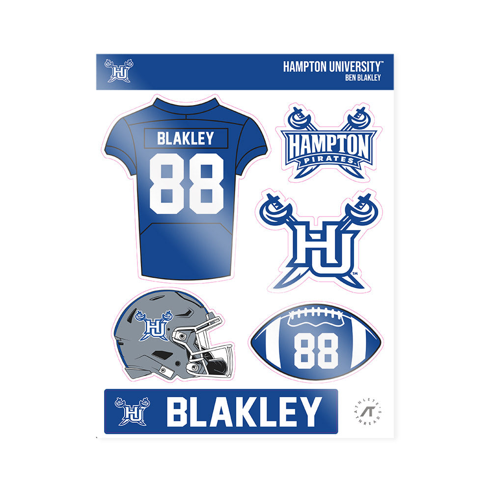 Hampton - NCAA Football : Ben Blakley - Sticker Sheet-0